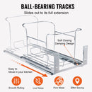 VEVOR Izvelkama atkritumu tvertne 35Lx2, divkārša, zemgalda, ar slīdēšanas un durvju uzstādīšanas komplektu, 50 kg slodze