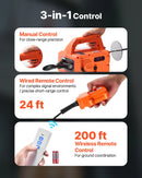 VEVOR 3-vienā elektriskais pacēlājs vinča, celtspēja 700 kg, 1500 W portatīvs pacēlājs, pacelšanas augstums 7,6 m, ātrums 5 m/min, ar manuālo, vadu un bezvadu tālvadību, rūpnīcām, noliktavām un garāžām