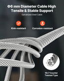 VEVOR 3-vienā elektriskais pacēlājs vinča, celtspēja 700 kg, 1500 W portatīvs pacēlājs, pacelšanas augstums 7,6 m, ātrums 5 m/min, ar manuālo, vadu un bezvadu tālvadību, rūpnīcām, noliktavām un garāžām