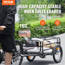 VEVOR salokāma velosipēda kravas piekabe, 72,5 kg, 406 mm riteņi