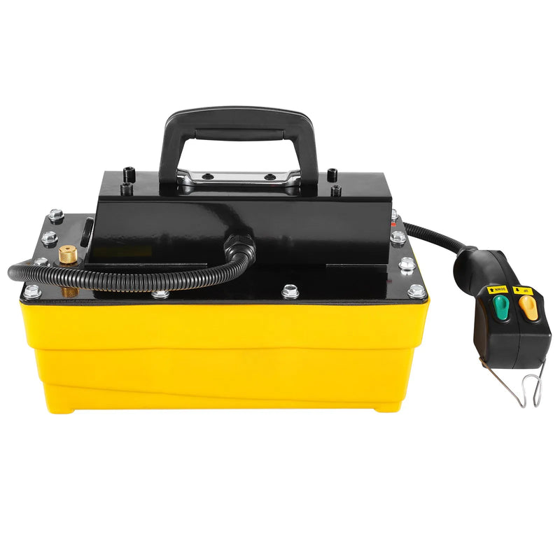 Pneimatiskais hidrauliskais sūknis 689 bar, 2,3 L eļļļas tvertne, plastmasas korpuss ar tālvadības vadību, paredzēts automobiļu rāmja un hidrauliskajām presēm