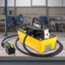 Pneimatiskais hidrauliskais sūknis 689 bar, 2,3 L eļļļas tvertne, plastmasas korpuss ar tālvadības vadību, paredzēts automobiļu rāmja un hidrauliskajām presēm