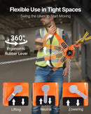 VEVOR manuālais sviras ķēdes pacēlājs, 1,5 t / 1500 kg kapacitāte, smagās slodzes, 3 m pacelšanas augstums, G80 sakausējuma tērauda ķēde ar dubulto mehānisko bremzi, 360° rotējoši āķi, piemērots noliktavām, būvniecībai un garāžai