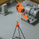 VEVOR manuālais sviras ķēdes pacēlājs, 1,5 t / 1500 kg kapacitāte, smagās slodzes, 3 m pacelšanas augstums, G80 sakausējuma tērauda ķēde ar dubulto mehānisko bremzi, 360° rotējoši āķi, piemērots noliktavām, būvniecībai un garāžai