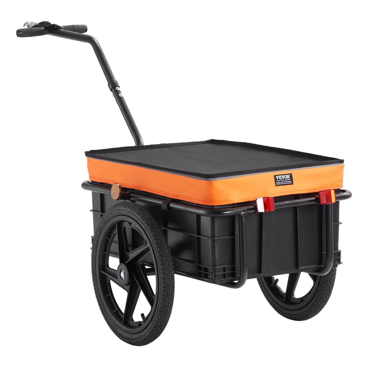 VEVOR salokāma velosipēda kravas piekabe, 39,9 kg, 406 mm riteņi, ar pārsegu