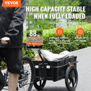 VEVOR salokāma velosipēda kravas piekabe, 39,9 kg, 406 mm riteņi, ar pārsegu