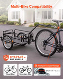 VEVOR 2-in-1 salokāma velosipēda kravas piekabe-ratiņi, 40 kg, 406 mm