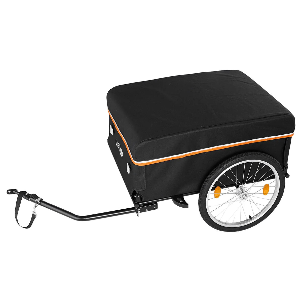 VEVOR salokāma velosipēda kravas piekabe, 59 kg, 508 mm riteņi, ar pārsegu
