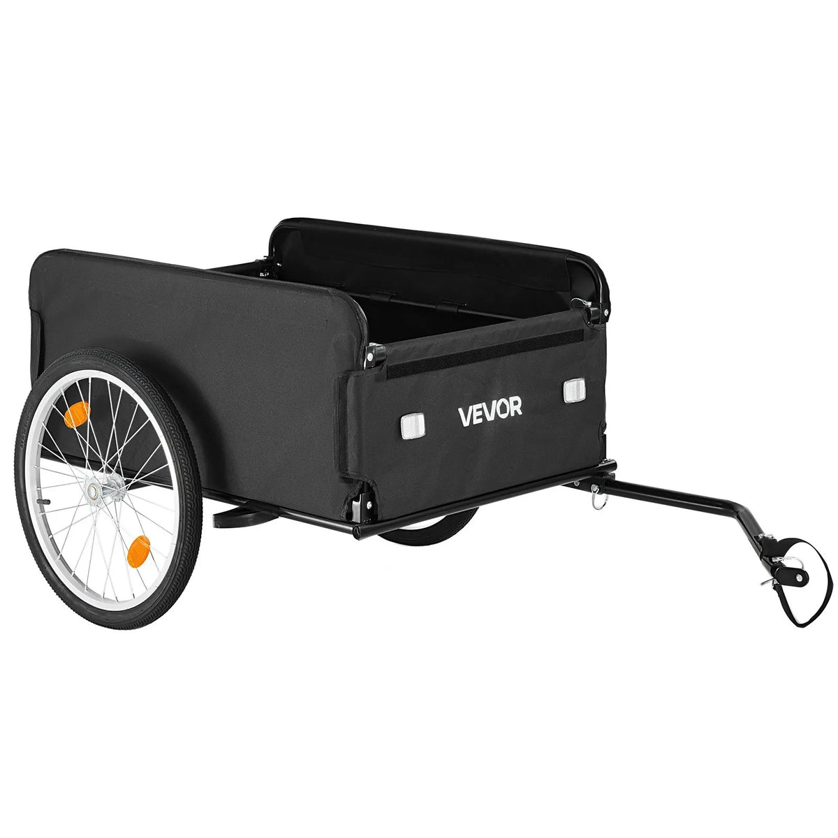 VEVOR salokāma velosipēda kravas piekabe, 59 kg, 508 mm riteņi, ar pārsegu