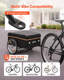 VEVOR salokāma velosipēda kravas piekabe, 59 kg, 508 mm riteņi, ar pārsegu