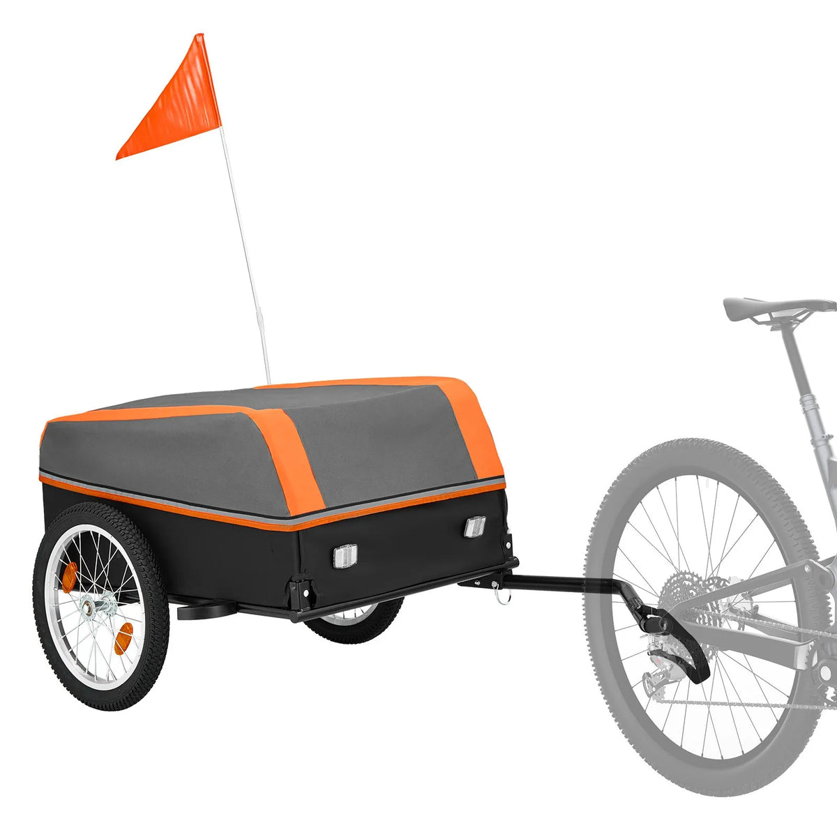 VEVOR salokāma velosipēda kravas piekabe, 40 kg, 406 mm riteņi, ar pārsegu