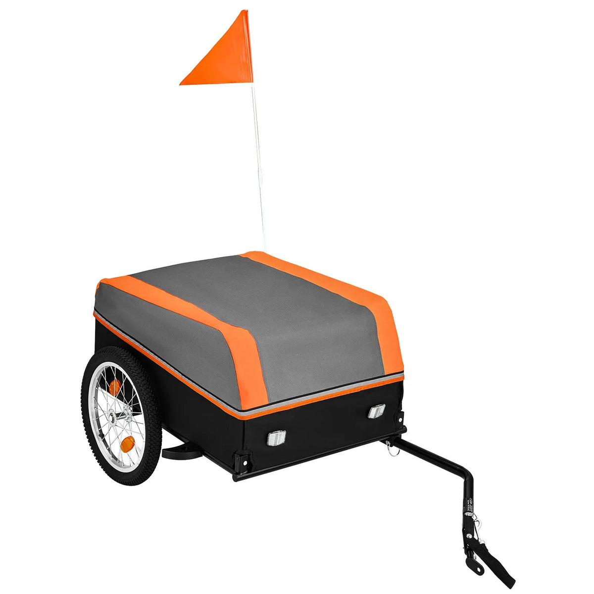 VEVOR salokāma velosipēda kravas piekabe, 40 kg, 406 mm riteņi, ar pārsegu