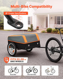 VEVOR salokāma velosipēda kravas piekabe, 40 kg, 406 mm riteņi, ar pārsegu