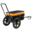 VEVOR 2-in-1 velosipēda kravas piekabe-ratiņi, 45 kg, ar pārsegu