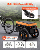 VEVOR 2-in-1 velosipēda kravas piekabe-ratiņi, 45 kg, ar pārsegu