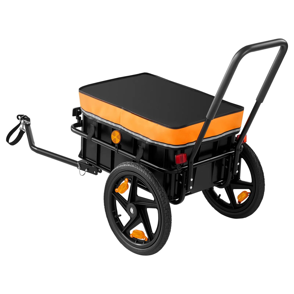 VEVOR 2-in-1 velosipēda kravas piekabe-ratiņi, 45 kg, ar pārsegu