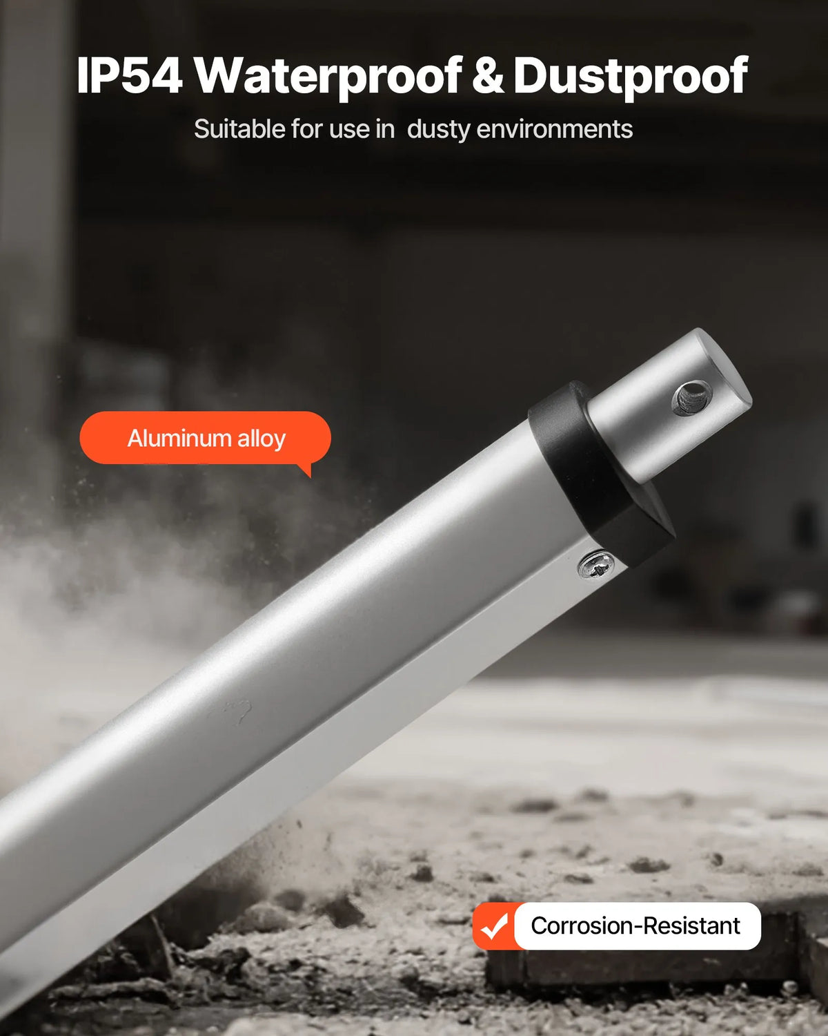 VEVOR Linear Actuator 12 V 25 cm 15 mm/s High-Speed 1000 N Linear Motion Actuator with IP54 Protection and Mounting Bracket for Lifting Tables, Reclining Chairs and Window or Door Openers