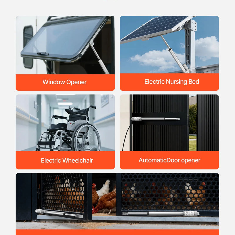 VEVOR lineārais aktuators 12 V 25 cm 15 mm/s ātrgaitas 1000 N lineārās kustības aktuators ar IP54 aizsardzību un montāžas kronšteinu paceļamiem galdiem, relaksācijas krēsliem un logu vai durvju atvērējiem