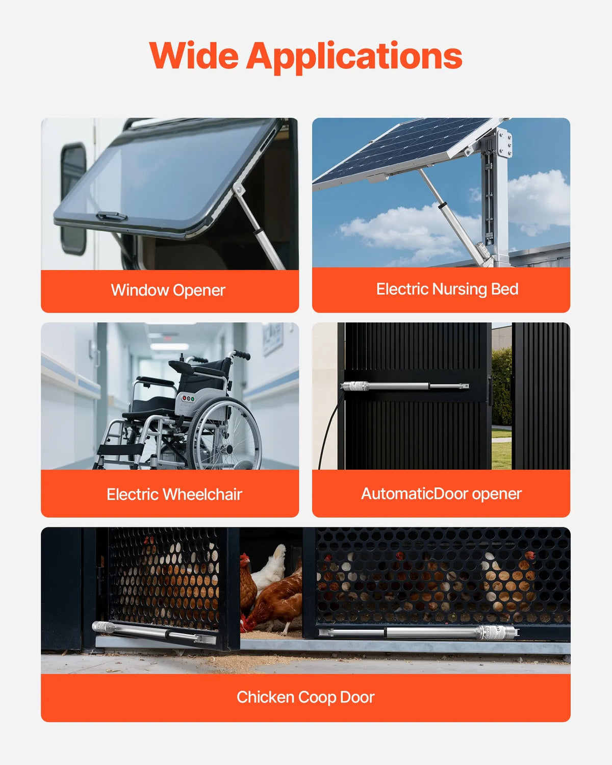 VEVOR Linear Actuator 12 V 25 cm 15 mm/s High-Speed 1000 N Linear Motion Actuator with IP54 Protection and Mounting Bracket for Lifting Tables, Reclining Chairs and Window or Door Openers