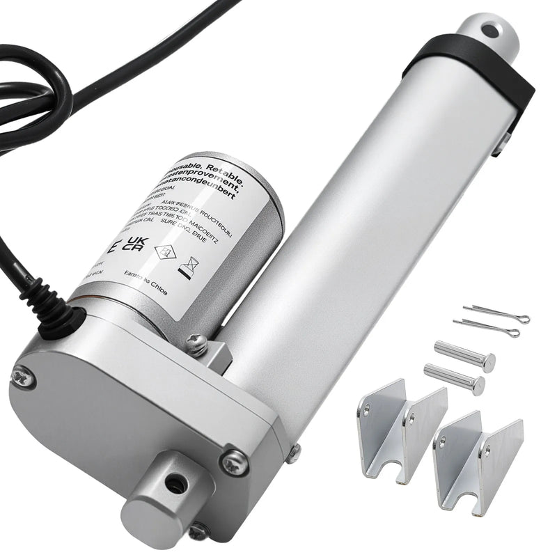 VEVOR 12 V lineārais aktuators 10,2 cm 15 mm/s 1000 N lineārās kustības aktuators ar IP54 aizsardzību un montāžas kronšteinu paceļamiem galdiem atpūtas krēsliem logu un durvju atvērējiem