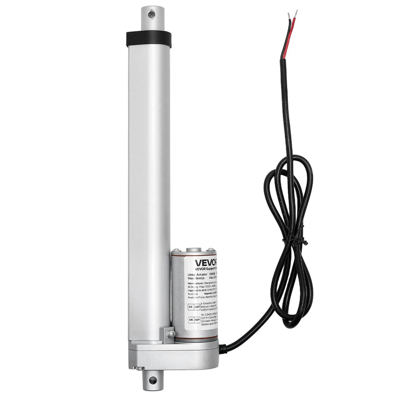 VEVOR 12 V lineārais aktuators 10,2 cm 15 mm/s 1000 N lineārās kustības aktuators ar IP54 aizsardzību un montāžas kronšteinu paceļamiem galdiem atpūtas krēsliem logu un durvju atvērējiem