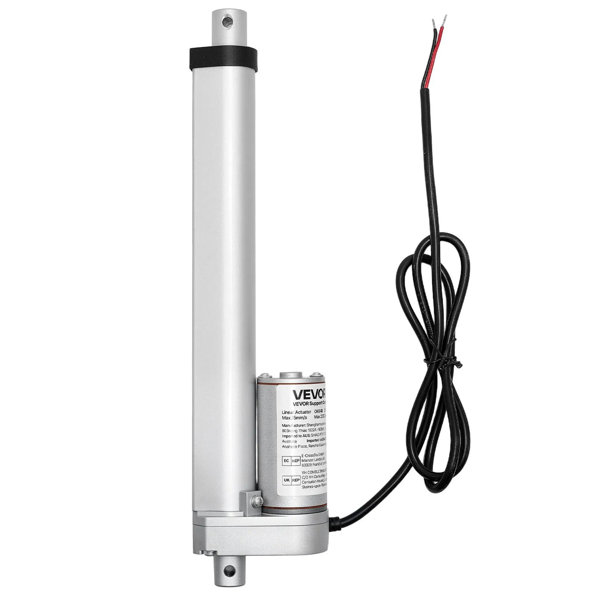 VEVOR 12 V lineaarsõiduk 10,2 cm, 15 mm/s, 1000 N lineaarsõidukiga aktuaator, IP54 kaitseklassiga ja kinnitusklambriga, tõstetavatele laudadele, tugitoolidele, akende ja uste avajatele