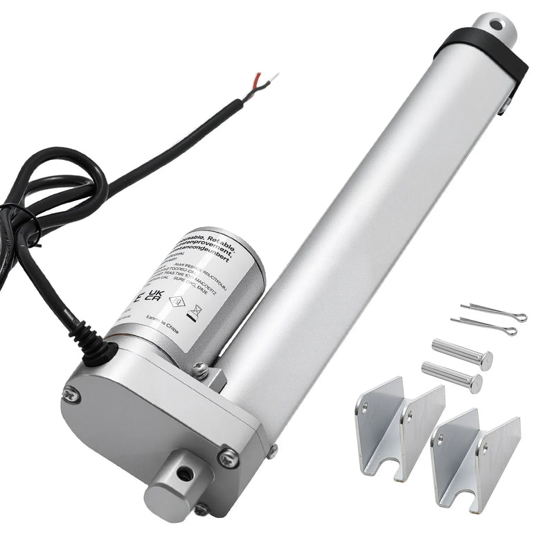 VEVOR 12 V lineārais aktuators 20,3 cm 15 mm/s 1000 N ar IP54 aizsardzību un montāžas kronšteinu paceļamiem galdiem atpūtas krēsliem logu un durvju atvērējiem