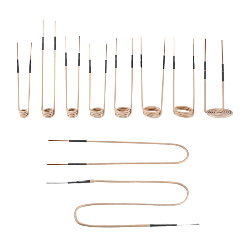 VEVOR 10 gab. magnētiskās indukcijas sildītāja spoles, inductor siltuma piederumi, mini sildītāja spoles komplekts ar elastību un ilgu kalpošanas laiku, piemērots rūsa rievotu skrūvju un uzgriežņu noņemšanai, 8 spoles + 1 U-veida + 1 brīvformas