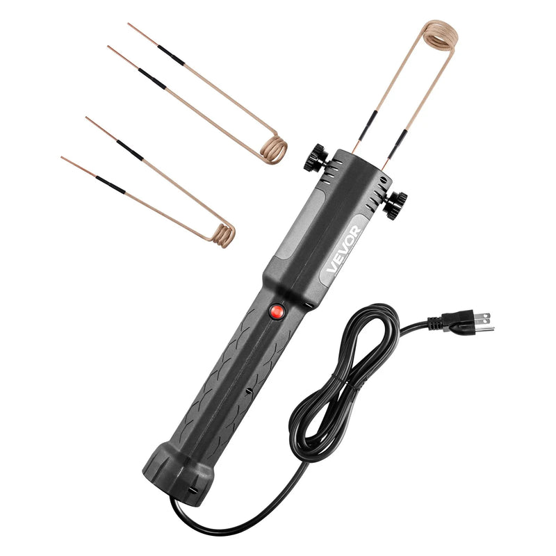 VEVOR indukcijas sildītājs skrūvju atskrūvēšanai, 1100 W, 230 V, rokas indukcijas instruments rūsējušu skrūvju un uzgriežņu atbrīvošanai, komplektā ar 3 spolēm, piemērots auto darbnīcām un remontam