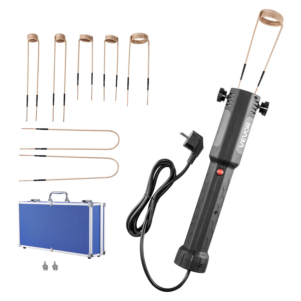 VEVOR Induction Heater 1100 W, 230 V, for Removing Rusted Bolts and Nuts, with 8 Coils and Case