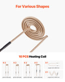 VEVOR indukcijas sildītājs skrūvju noņemšanai, 1100 W, 230 V, magnētiskā indukcijas sildīšanas komplekts, rokas uzgriežņu atbrīvošanas instruments, mini sildīšanas iekārta sarūsējušu skrūvju noņemšanai, auto remonta darbnīcas rīks ar 10 spolēm un koferi