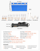 VEVOR indukcijas sildītājs skrūvju noņemšanai, 1100 W, 230 V, magnētiskā indukcijas sildīšanas komplekts, rokas uzgriežņu atbrīvošanas instruments, mini sildīšanas iekārta sarūsējušu skrūvju noņemšanai, auto remonta darbnīcas rīks ar 10 spolēm un koferi