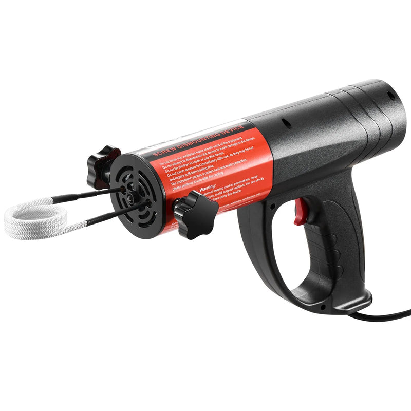 VEVOR indukcijas sildītājs skrūvju un uzgriežņu atskrūvēšanai, 1500 W, 230 V, rokas indukcijas sildīšanas ierīce ar 8 spoles komplektu un uzglabāšanas kasti, paredzēta sarūsējušu skrūvju un uzgriežņu noņemšanai automašīnu remontam