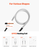 VEVOR indukcijas sildītājs skrūvju un uzgriežņu atskrūvēšanai, 1500 W, 230 V, rokas indukcijas sildīšanas ierīce ar 8 spoles komplektu un uzglabāšanas kasti, paredzēta sarūsējušu skrūvju un uzgriežņu noņemšanai automašīnu remontam