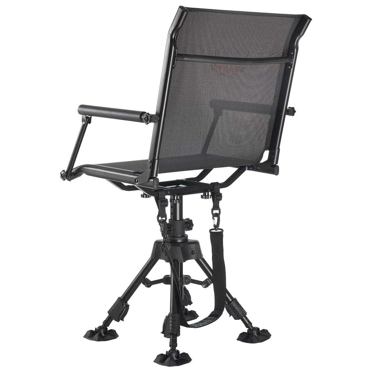 VEVOR Hunting Chair, 360° Silent Rotating, Foldable Portable Blind Chair with Armrests, Anti-Slip Feet, Adjustable Height, Durable Steel Frame, 158 kg Load Capacity, Suitable for Fishing and Camping