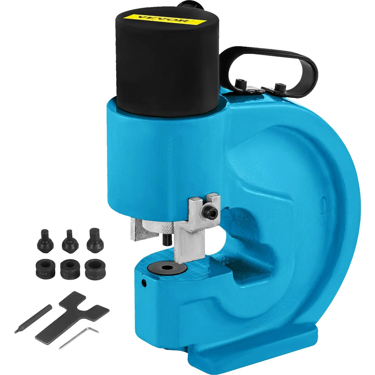 VEVOR CH-70 Hydraulic Drill-Breaker (Drilling and Breaking Tool) with 35 T Force, Flat Copper Drilling Capability, Electric L-Shaped Pump, and CP-700 H and CFP-800-1 Tungsten Steel Busbar Attachments