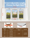 VEVOR kaķu durtiņas logam, regulējams platumam 686–813 mm, 4 droši bloķēšanas režīmi, alumīnija rāmis ar augstas caurspīdības stiklu, magnētiska aizvēršanās, laikapstākļu izturīgas ātrās uzstādīšanas durtiņas kaķiem, baltas