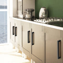 VEVOR 30 Gab. Skapīšu Rokturi 128 mm, Nerūsējošais Tērauds, Matēti Melni, Piemēroti Virtuvei un Vannasistabai