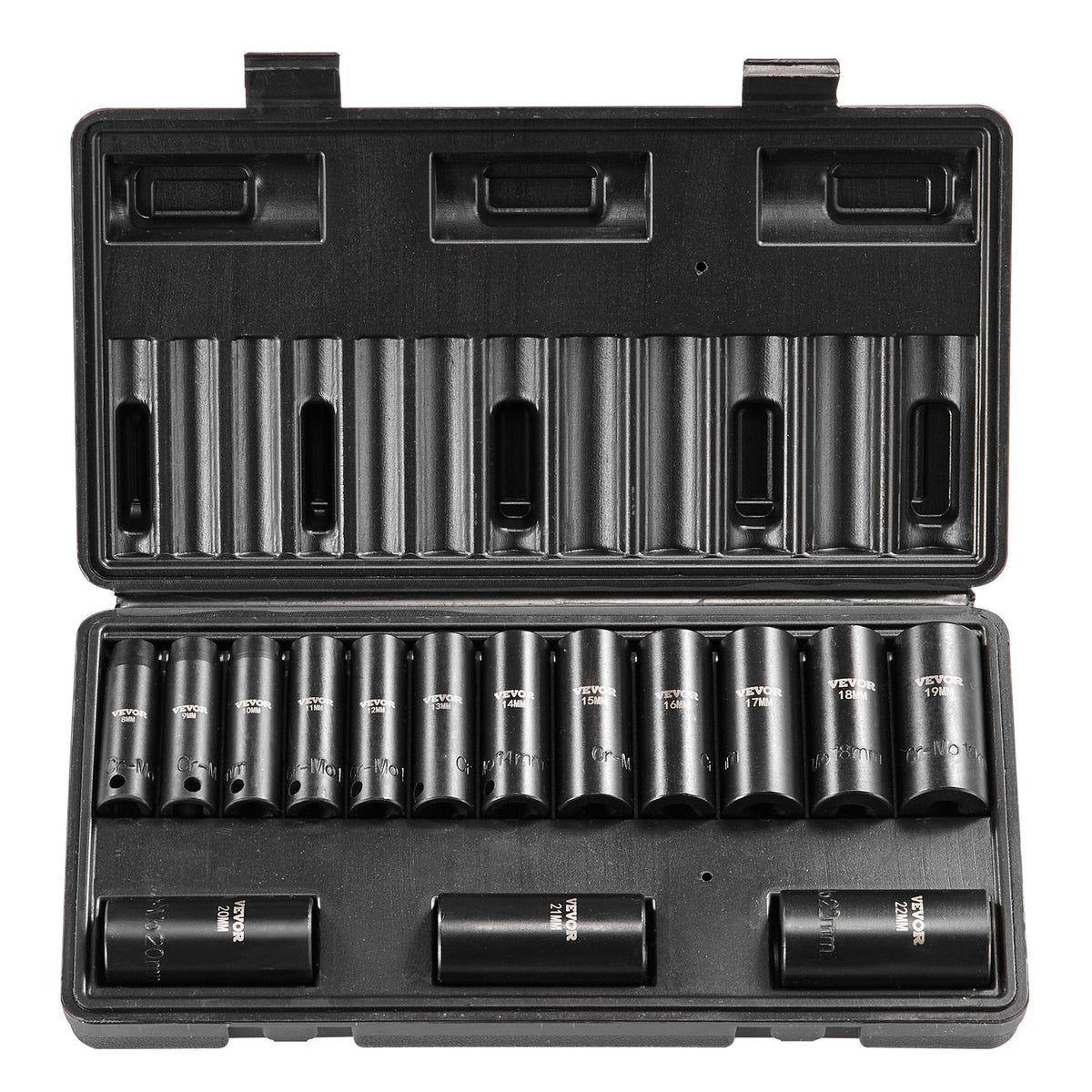 VEVOR Impact Socket Set 15 Pieces 6-Point 9.5 mm Drive