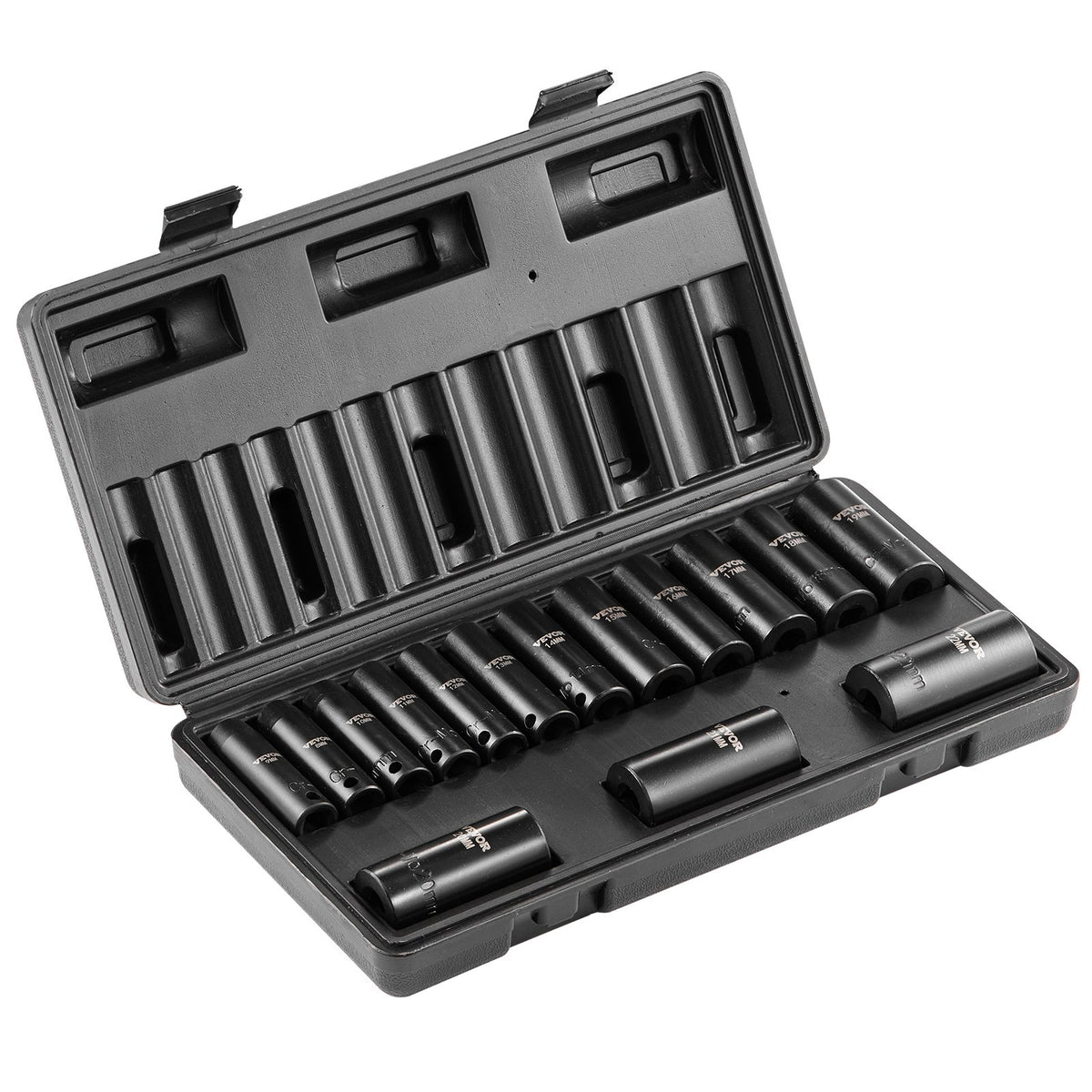 VEVOR Impact Socket Set 15 Pieces 6-Point 9.5 mm Drive