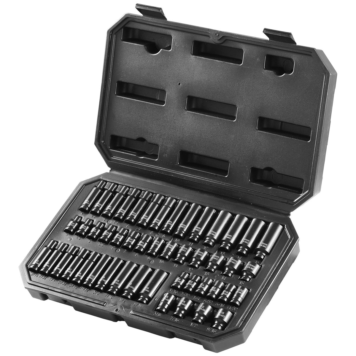 VEVOR Socket Wrench Set 48 Pieces, 6-Point, 6.35 mm, with Bits, Ratchet Wrench and Case