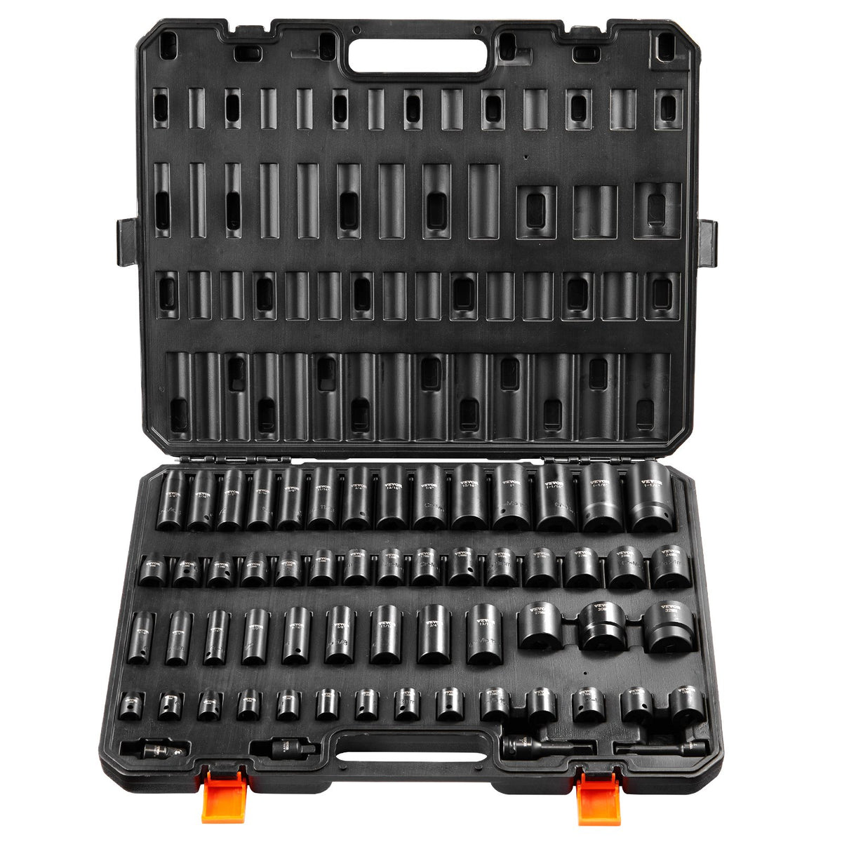 VEVOR trieciensloksņu komplekts 59 gab 6 punktu 9,5 mm un 12,7 mm piedziņa