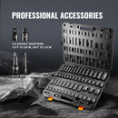 VEVOR trieciensloksņu komplekts 59 gab 6 punktu 9,5 mm un 12,7 mm piedziņa