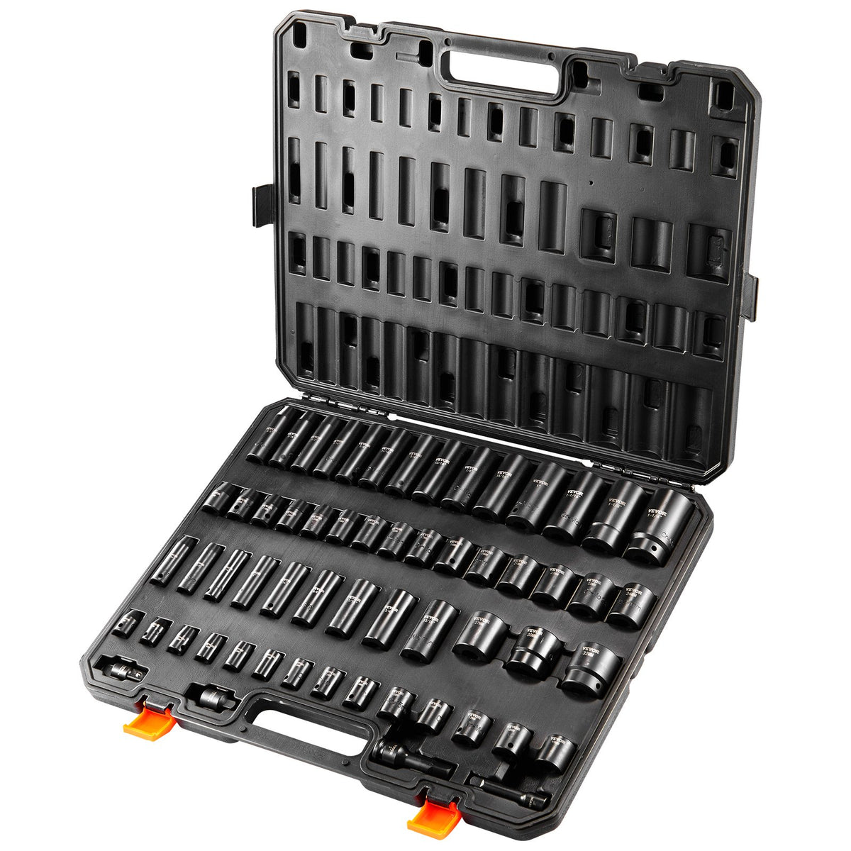 VEVOR trieciensloksņu komplekts 59 gab 6 punktu 9,5 mm un 12,7 mm piedziņa