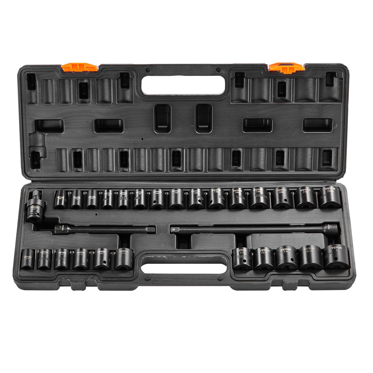 VEVOR Impact Socket Set 29 Pieces 6-Point 9.5 mm Drive