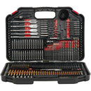 VEVOR urbju un skrūvgriežu uzgaļu komplekts, 246 daļas, urbšanai un skrūvēšanai kokā, metālā un betonā, kombinēts komplekts ar sakārtotu pārnēsājamu koferi