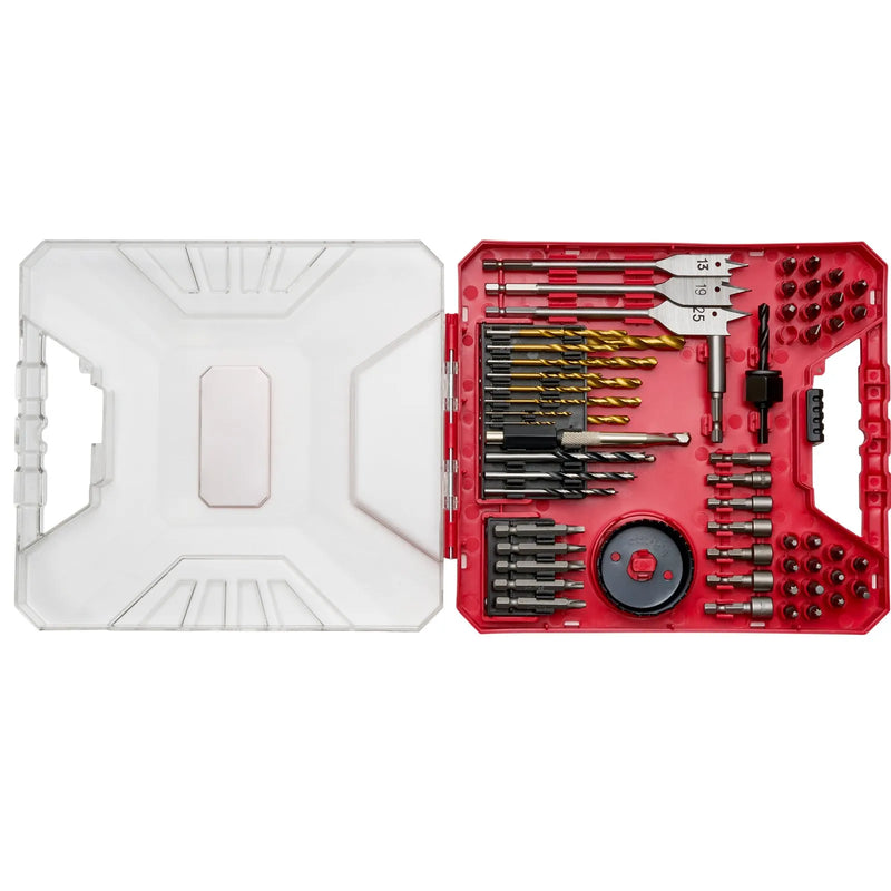 VEVOR urbju un skrūvgriežu uzgaļu komplekts, 70 daļas, urbšanai un skrūvēšanai kokā, metālā un betonā, kombinēts komplekts ar sakārtotu pārnēsājamu koferi