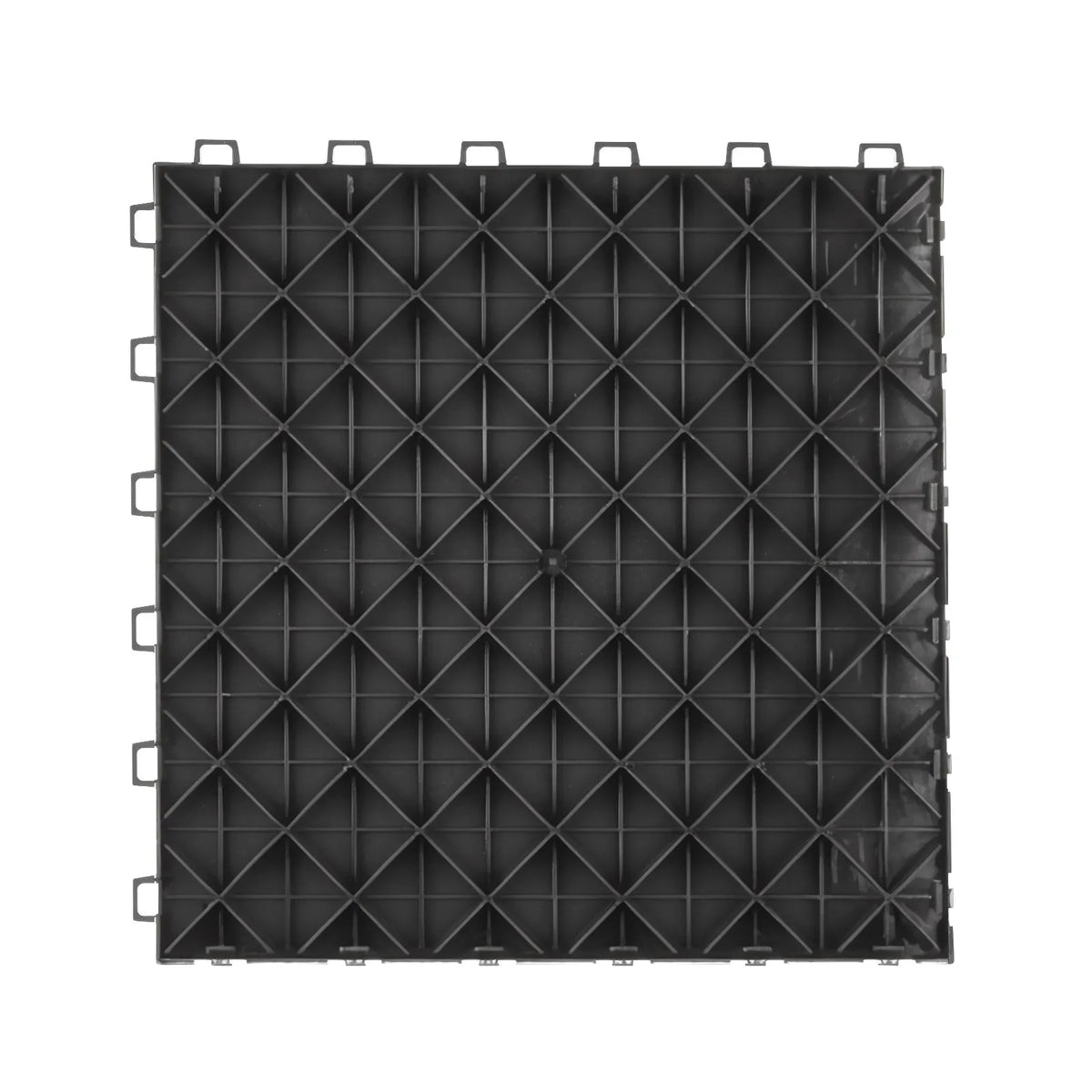VEVOR savienojamas garāžas grīdas flīzes 30,5 × 30,5 × 1,35 cm, 50 gab., ar neslīdošu divpusēju tekstūru, melnas