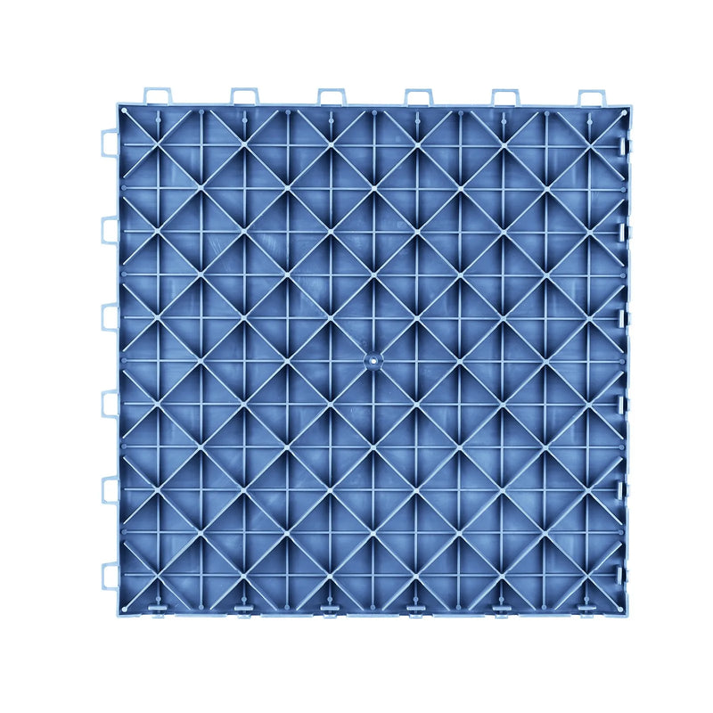 VEVOR savienojamas garāžas grīdas flīzes 30,5 × 30,5 × 1,35 cm, 50 gab., ar neslīdošu divpusēju tekstūru, zilas