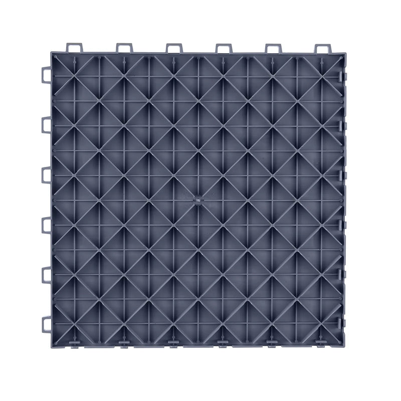 VEVOR savienojamas garāžas grīdas flīzes 30,5 × 30,5 × 1,35 cm, 50 gab., ar neslīdošu divpusēju tekstūru, grafītpelēkas